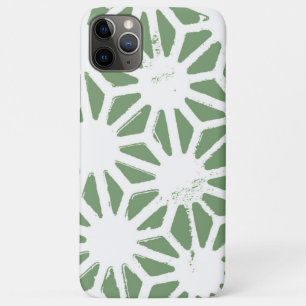 Olijfgroen en wit geometrisch patroon Case-Mate iPhone case