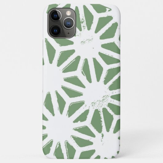 Olijfgroen en wit geometrisch patroon Case-Mate iPhone case (Achterkant)