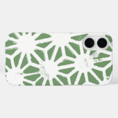 Olijfgroen en wit geometrisch patroon Case-Mate iPhone case (Achterkant (horizontaal))