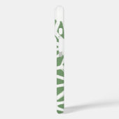 Olijfgroen en wit geometrisch patroon Case-Mate iPhone case (Achterkant / Links)