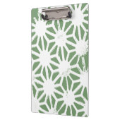 Olijfgroen en wit geometrisch patroon klembord (Links)