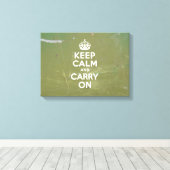 Olijfgroen en wit kalm houden canvas afdruk (Insitu (Houten vloer))