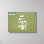 Olijfgroen en wit kalm houden canvas afdruk (Voorkant)