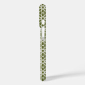 Olijfgroen en Wit Marokkaans Zellige Patroon Case-Mate iPhone Case (Achterkant / Links)