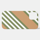 Olijfgroen en wit, vijf strippen, geelbruin Case-Mate iPhone case (Achterkant (horizontaal))