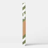 Olijfgroen en wit, vijf strippen, geelbruin Case-Mate iPhone case (Achterkant / Rechts)