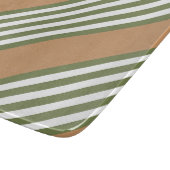 Olijfgroen en wit, vijf strippen, geelbruin snijplank (Hoek)