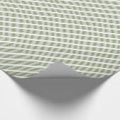 Olijfgroen en wit vijfstrips cadeaupapier (Hoek)