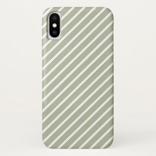 Olijfgroen en wit vijfstrips Case-Mate iPhone case
