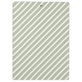 Olijfgroen en wit vijfstrips klembord (Achterkant)