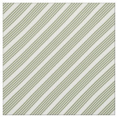 Olijfgroen en wit vijfstrips stof (Swatch)