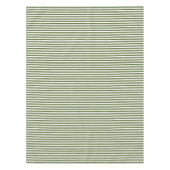 Olijfgroen en witte streep tafelkleed (Voorkant)