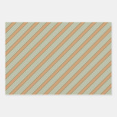 Olijfgroen en witte strepen met tint inpakpapier vel (Voorkant 2)