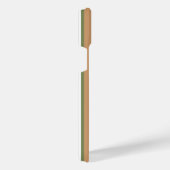 Olijfgroen en witte strepen met tint iPhone hoesje (Rechterkant)