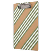 Olijfgroen en witte strepen met tint klembord (Links)