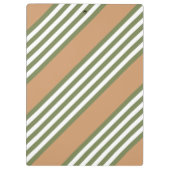 Olijfgroen en witte strepen met tint klembord (Achterkant)