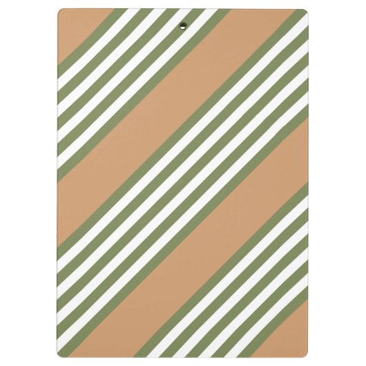 Olijfgroen en witte strepen met tint klembord (Achterkant)