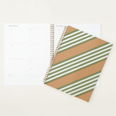 Olijfgroen en witte strepen met tint planner (Display)