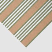 Olijfgroen en witte strepen met tint tissuepapier (Detail)