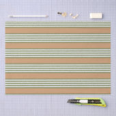 Olijfgroen en witte strepen met tint tissuepapier (Craft)