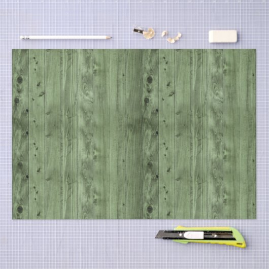 Olijfgroen faux hout tissuepapier (Craft)