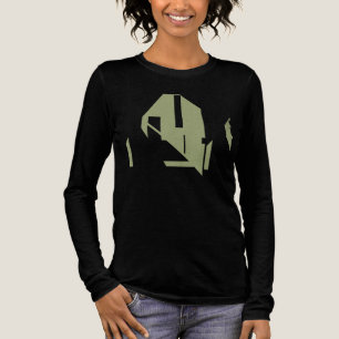 Olijfgroen geometrische vormen Abstract Art Design Tri-Blend Shirt