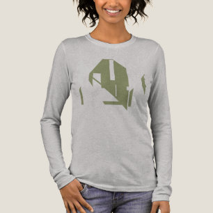 Olijfgroen geometrische vormen Abstract Art Design Tri-Blend Shirt