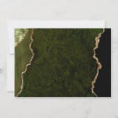 Olijfgroen Goud Agaat Script Bruiloft Kaart (Achterkant)