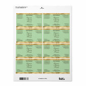 Olijfgroen & Goud Cosmetica Druppelfles Etiket (Full Sheet)