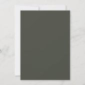 Olijfgroen gouden glitter slingerlichten bruiloft kaart (Achterkant)