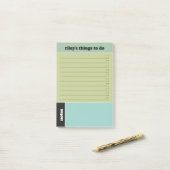 Olijfgroen Grijs Dingen om te doen & Notities Post-it® Notes (Op bureau)