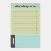 Olijfgroen Grijs Dingen om te doen & Notities Post-it® Notes (Voorkant)