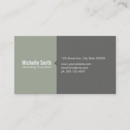 Olijfgroen & grijs visitekaartje