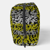 Olijfgroen grijs zwart digitale pixelstrepen d toilettasje (Rechts)