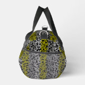 Olijfgroen grijs zwart digitale pixelstrepen plunjezak (Rechts)