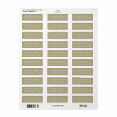 Olijfgroen Hart Koppel Retouradres Etiket (Full Sheet)