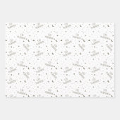 Olijfgroen Kinder Eid Mubarak Inpakpapier Vel (Voorkant)