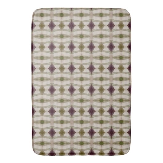 Olijfgroen met Paarse Badmat (Voorkant Verticaal)