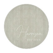 Olijfgroen Modern Minimalistisch Custom Snijplank (Voorkant)