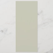 Olijfgroen Modern Minimalistisch huwelijksmenu Menu (Achterkant)