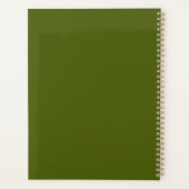 Olijfgroen | Modern Monogram Planner (Achterkant)