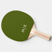 Olijfgroen | Modern Monogram Tafeltennisbatje (Zijkant)