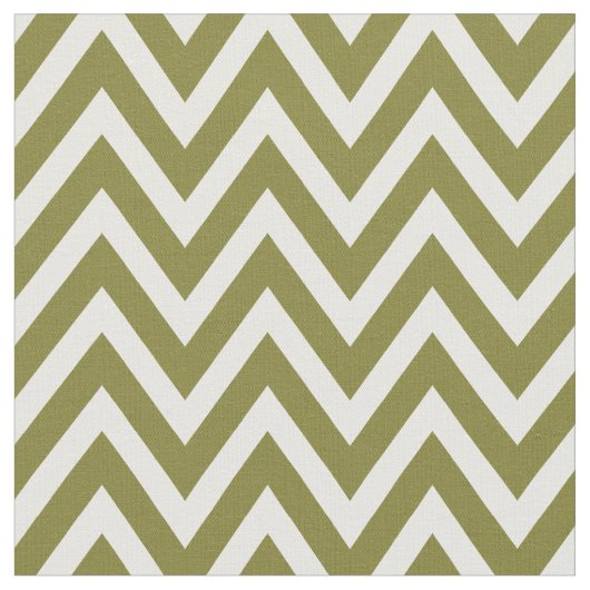Olijfgroen Moderne Chevron strepen Stof (Close Up)