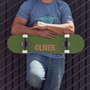 Olijfgroen Moderne naam   Klassiek Trendy Persoonlijk Skateboard