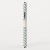 Olijfgroen monogram met Chevron patroon Case-Mate iPhone Case (Achterkant/rechts)