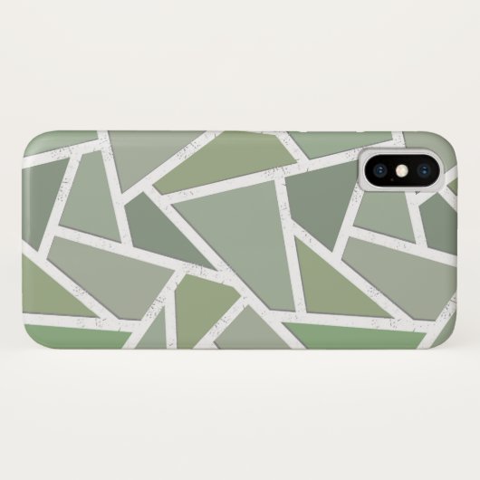 Olijfgroen mozaïekpatroon Case-Mate iPhone case (Achterkant (horizontaal))