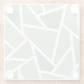 Olijfgroen mozaïekpatroon glazen onderzetter (Achterkant)