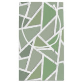 Olijfgroen mozaïekpatroon klein cadeauzakje (Achterkant)