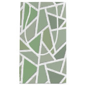 Olijfgroen mozaïekpatroon klein cadeauzakje (Voorkant)