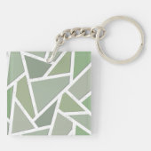 Olijfgroen mozaïekpatroon sleutelhanger (Achterkant)
